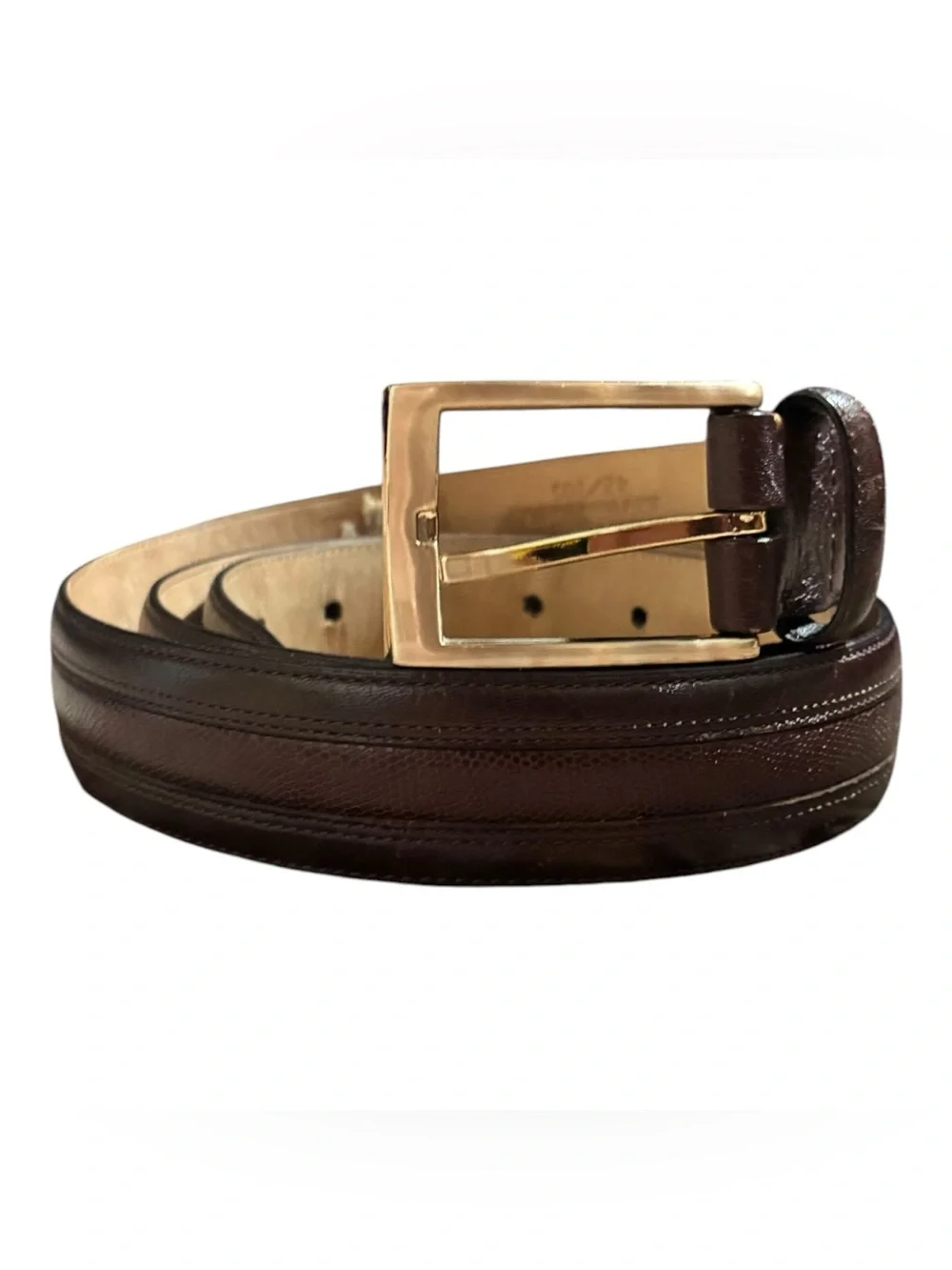 Donald J Trump Leather Belt Brown